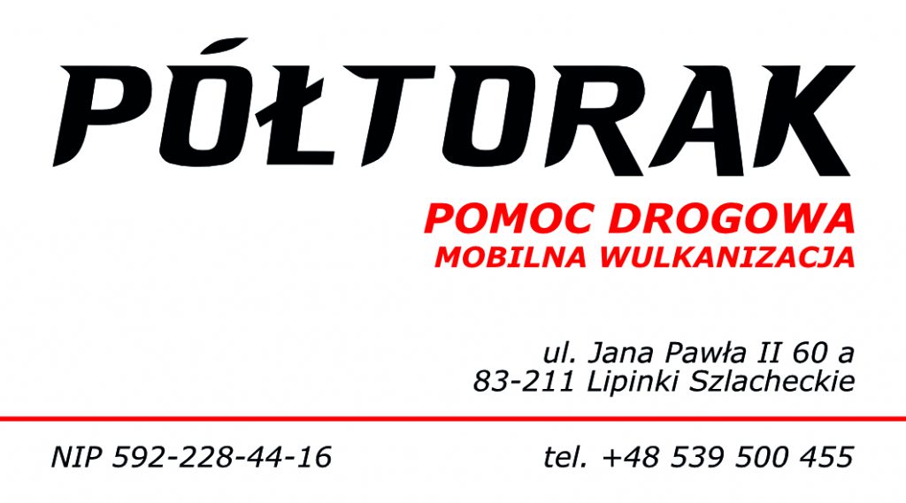 Półtorak Pomoc Drogowa 24h/7 - Gdańsk, Autostrada A1, Starogard Gdański, Pelplin, Skarszewy i okolice 